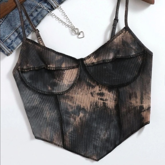 XS SHEIN acid wash crop top - Picture 2 of 3